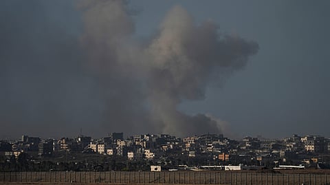 An Israeli bombardment on the Gaza Strip on Oct. 20