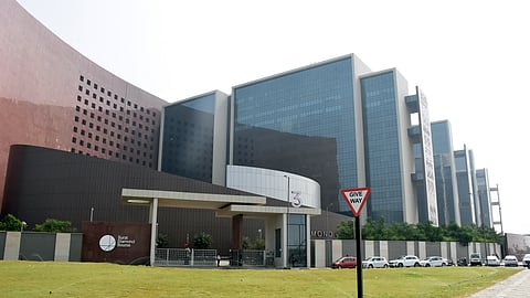A view of the Surat Diamond Bourse -- a diamond trade centre and the world's largest office building -- in Surat, Gujarat.