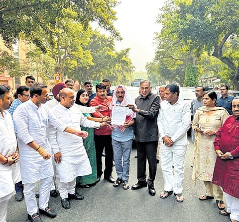 BJP delegation at Kapurthala
House on Monday | Parveen Negi