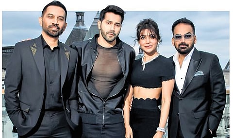 Filmmakers Raj and DK along with Varun Dhawan and Samantha Ruth Prabhu