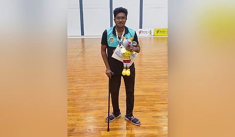 Para throwball player Gowthaman Elangovan