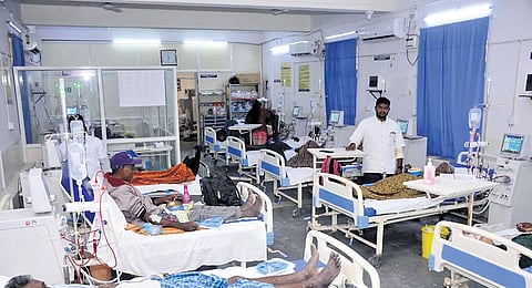 Dialysis unit ward at Nalgonda district headquarters hospital