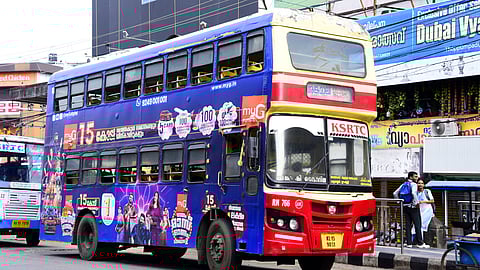 A KSRTC double-decker bus image used for representation only.
