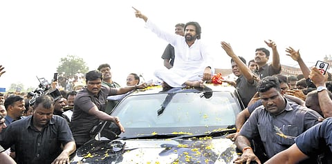 Deputy CM Pawan Kalyan inspected the lands of Saraswati Power & Industries, owned by YSRC chief YS Jagan Mohan Reddy & his family in Machavaram