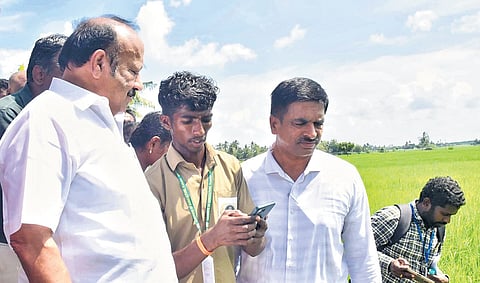 A mobile app, Crop Survey, will be used for the digital survey