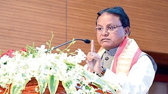 CM Mohan Charan Majhi speaking at the event on Thursday.