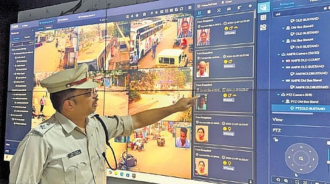 A police officer explains how the accused were caught using AI