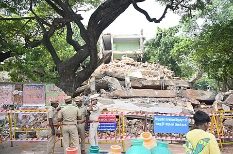 Portion of unused MMC hostel at Broadway collapses, three people injured