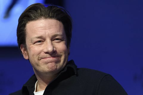 British chef Jamie Oliver attends a panel session during the 47th annual meeting of the World Economic Forum, WEF, in Davos, Switzerland, Jan. 18, 2017.