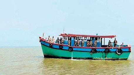 Forest and police personnel patrolling Gahirmatha Marine Sanctuary (Representative Image)