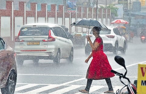 Perungudi in Chennai recorded the highest rainfall of 8 cm in the 24 hours till
8.30 am on Tuesday