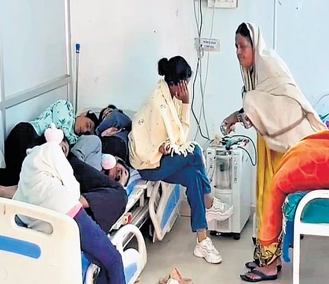 The students undergoing treatment at the hospital