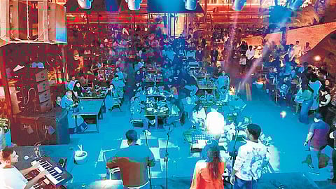 Geetha Madhuri walks into Luno Lounge Bar and Kitchen, the whole place just lights up and the crowd clamours to greet her