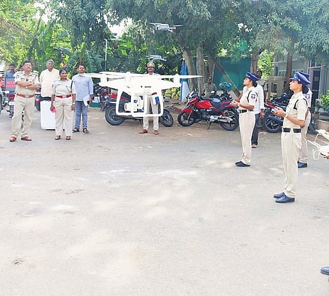 The drones will be deployed in key areas to monitor traffic, prevent eve-teasing, surveil sand mining and illegal liquor consumption, and control crowds.
