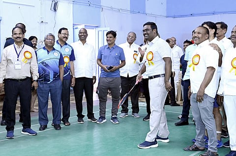 The Telangana State Level Open Masters Badminton Tournament was inaugurated at the Officers Club in Nizamabad by District Collector Rajiv Gandhi Hanumanthu.