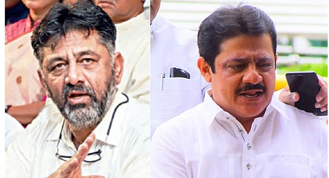 Deputy Chief Minister DK Shivakumar and Waqf Minister Zameer Ahmed Khan