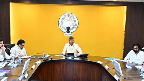 CM Nara Chandrababu Naidu during the State Investment Promotion Board meeting.