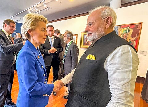 Narendra Modi @narendramodi Met @EU_Commission President Ursula von der Leyen. India will keep working closely with EU for global good.