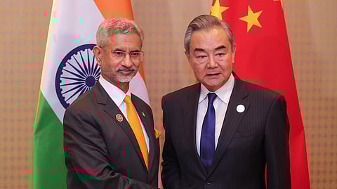 External Affairs Minister S Jaishankar with his Chinese counterpart Wang Yi (File photo)