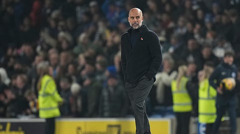 Manchester City's head coach Pep Guardiola