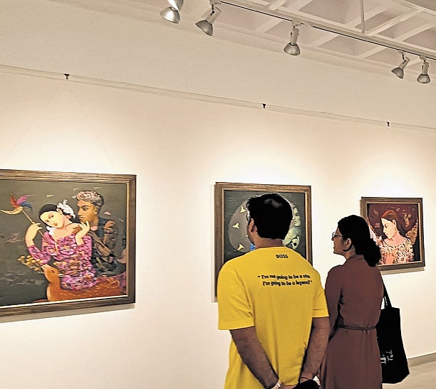 Visitors at the gallery