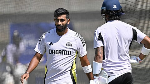 Japrit Bumrah during a practice session.