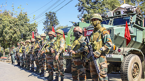Security personnel deployed to maintain law and order in Manipur