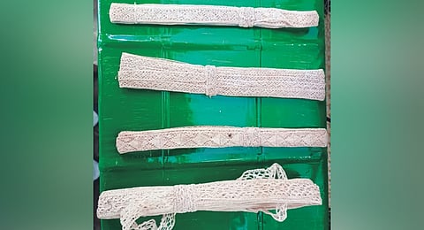 French Lace work on display at the Napier Museum