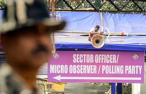 Preparations underway a day before the counting of votes for the Jharkhand Assembly elections, in Ranchi, Jharkhand, Friday, Nov. 22, 2024.