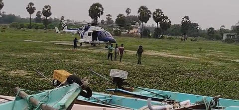 The helicopter carried out the search and rescue operation with the utmost professionalism, safely evacuating all 10 individuals to Chitrapettai.