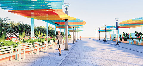 A 3D image of beautification of Shakhumukham entry point.