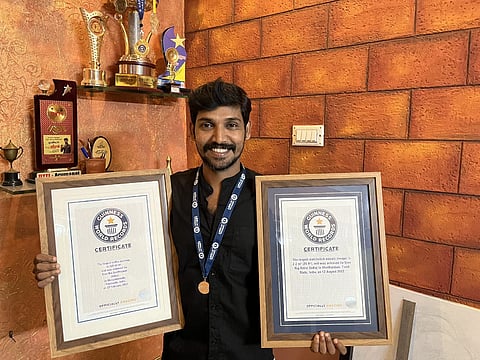 Guiness world record holder S Sree Raj.