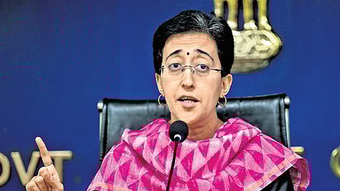 Chief Minister Atishi addressed a press conference in New Delhi on Thursday | PTI
