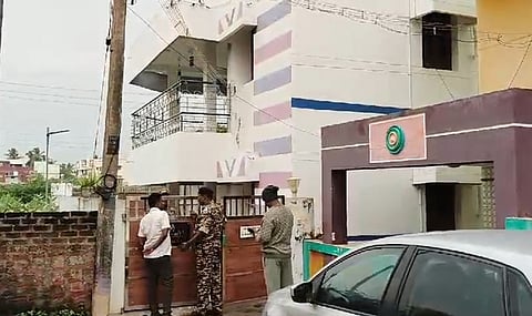 ED Raid at the residence of Pudukkottai district BJP treasurer Muruganandam on Friday