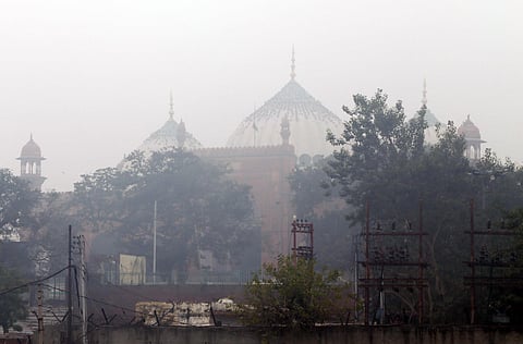 A view of the Shahi Idgha Mosque in Mathura, Uttar Pradesh.