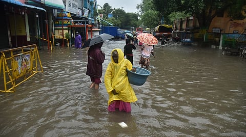 Incessant rain at pulianthope in Chennai following Fengal cyclone on Saturday