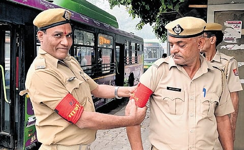 Image of bus marshals used for representative purpose purpose.