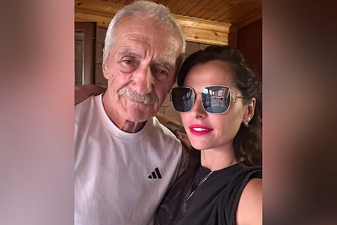 Tamuna Museridze with her father