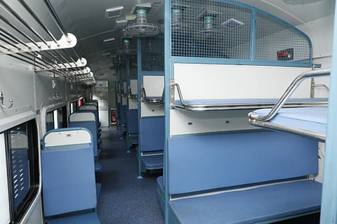 The new LHB rake will include 10 second-class chair cars, one AC coach, four general coaches and one disabled-friendly luggage van.