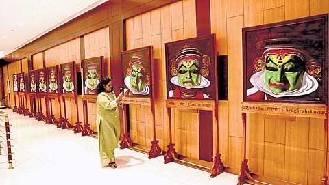 The nine frames depicting the Navarasas of Bharathan.