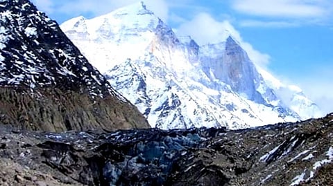 The site of a new glacier in Uttarakhand's Niti Valley.