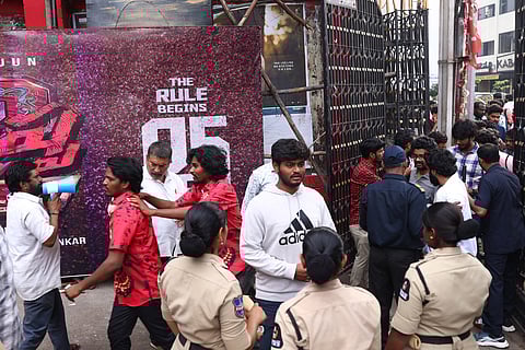 Following the stampede during 'Pushpa 2 The Rule' show at Sandhya Theatre, cops have implemented crowd-control.