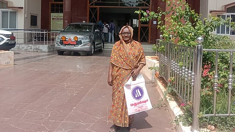 Seeking free patta land to build a house, a woman with speech and hearing impairment on Wednesday petitioned District Collector K Elambahavath.