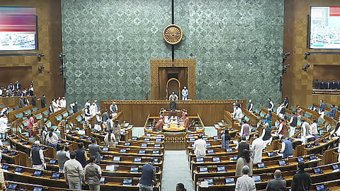 Lok Sabha Speaker Om Birla conducts proceedings in the House during the Winter session of Parliament, in New Delhi, Friday, Dec. 6, 2024.