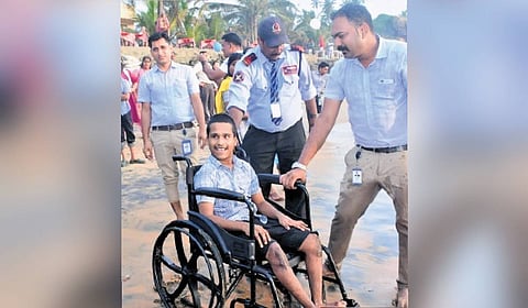Children with disabilities at Samudra Beach