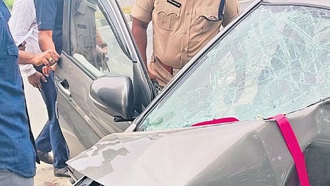 According to police, the driver dozed off on the wheel, which led to the crash.