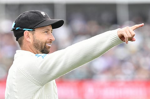New Zealand's Devon Conway reacts during the second day of the first Test cricket match between New Zealand and England at Hagley Oval in Christchurch on November 29, 2024.