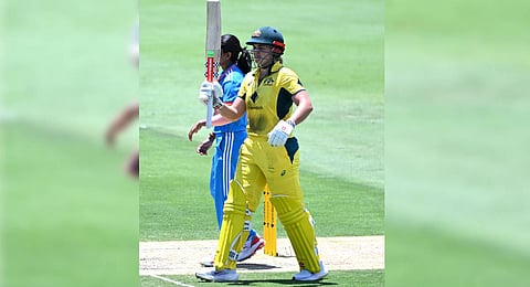 Georgia Voll (101) (in pic) and Ellyse Perry (105) smashed commanding centuries as Australia secured a series-clinching 122-run win over India in the second women’s ODI in Brisbane on Sunday