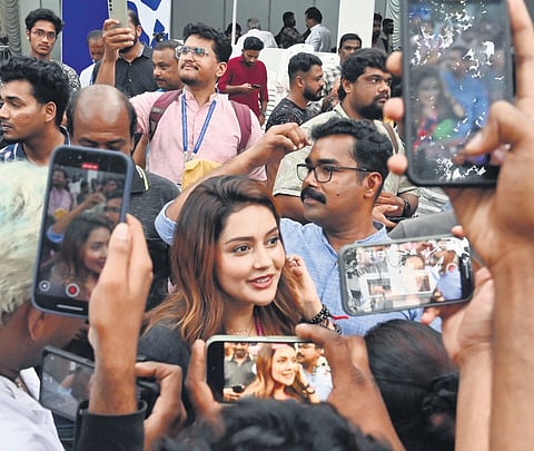 Actor Mahima Nambiar at the launch of IFFK Delegate Cell on Tuesday