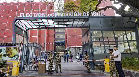 Election Commission of India (ECI) office at Nirvachan Sadan in New Delhi.
